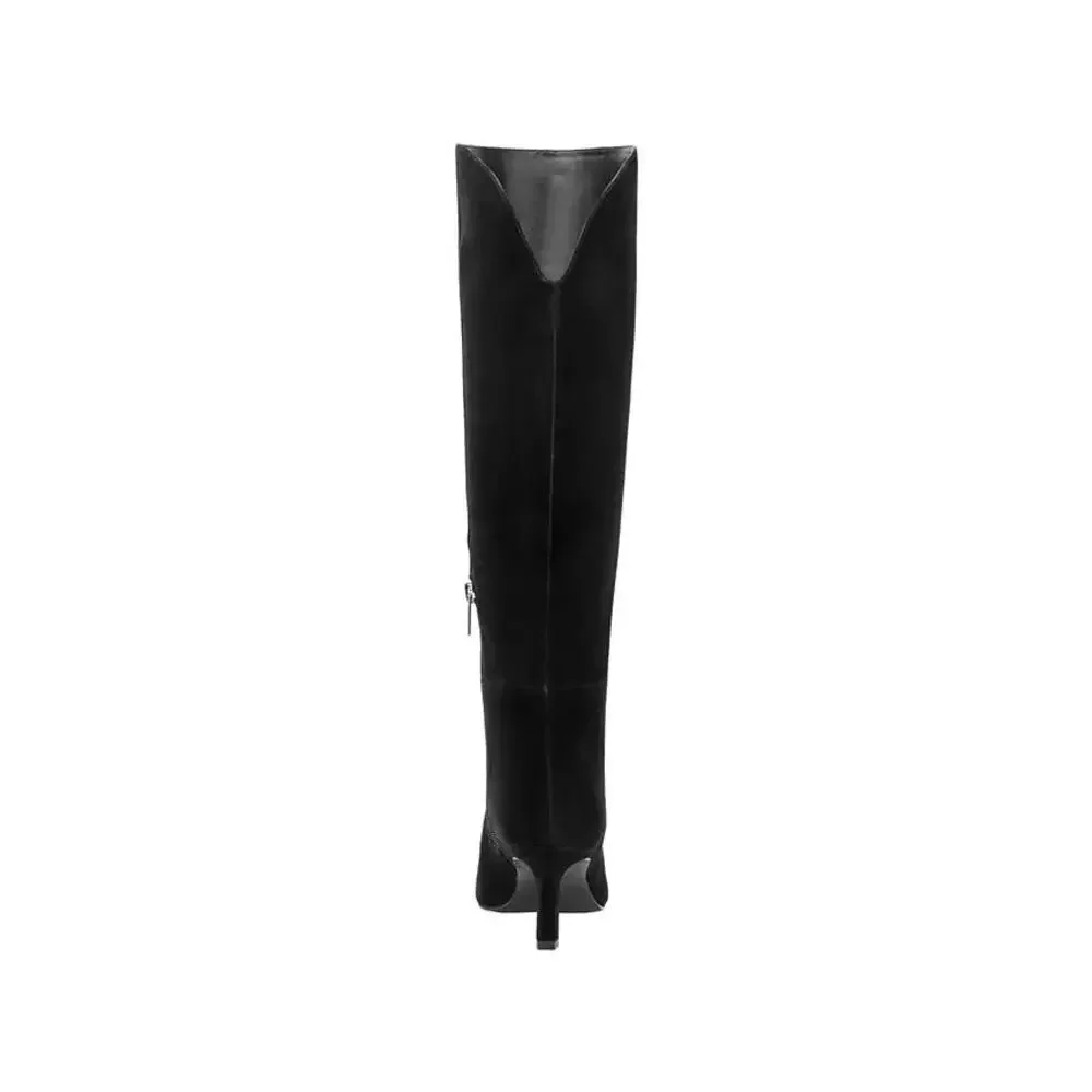 Marc Fisher Women's Esmee Leather Black Boots Size 8.5 MSRP $289
